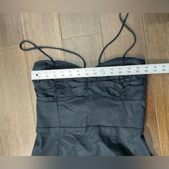 Zara Black Strapless Bodycon Dress with Slit - Picture 10 of 12